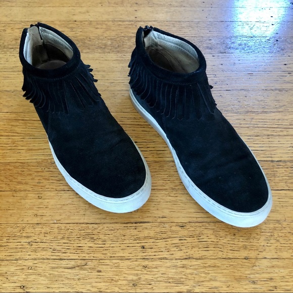 JOSHUA SANDERS SUEDE FRINGE SNEAKERS - Picture 2 of 6